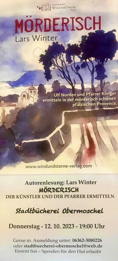 FÄLLT KRANKHEITSBEDINGT AUS: Autorenlesung mit Lars Winter